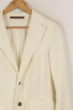 Shop Comptoir des Cotonniers Blazer en jean - Taille S/36 Blanc