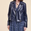 Best Sale La Fée Maraboutée Blouson esprit motard - 36 Bleu