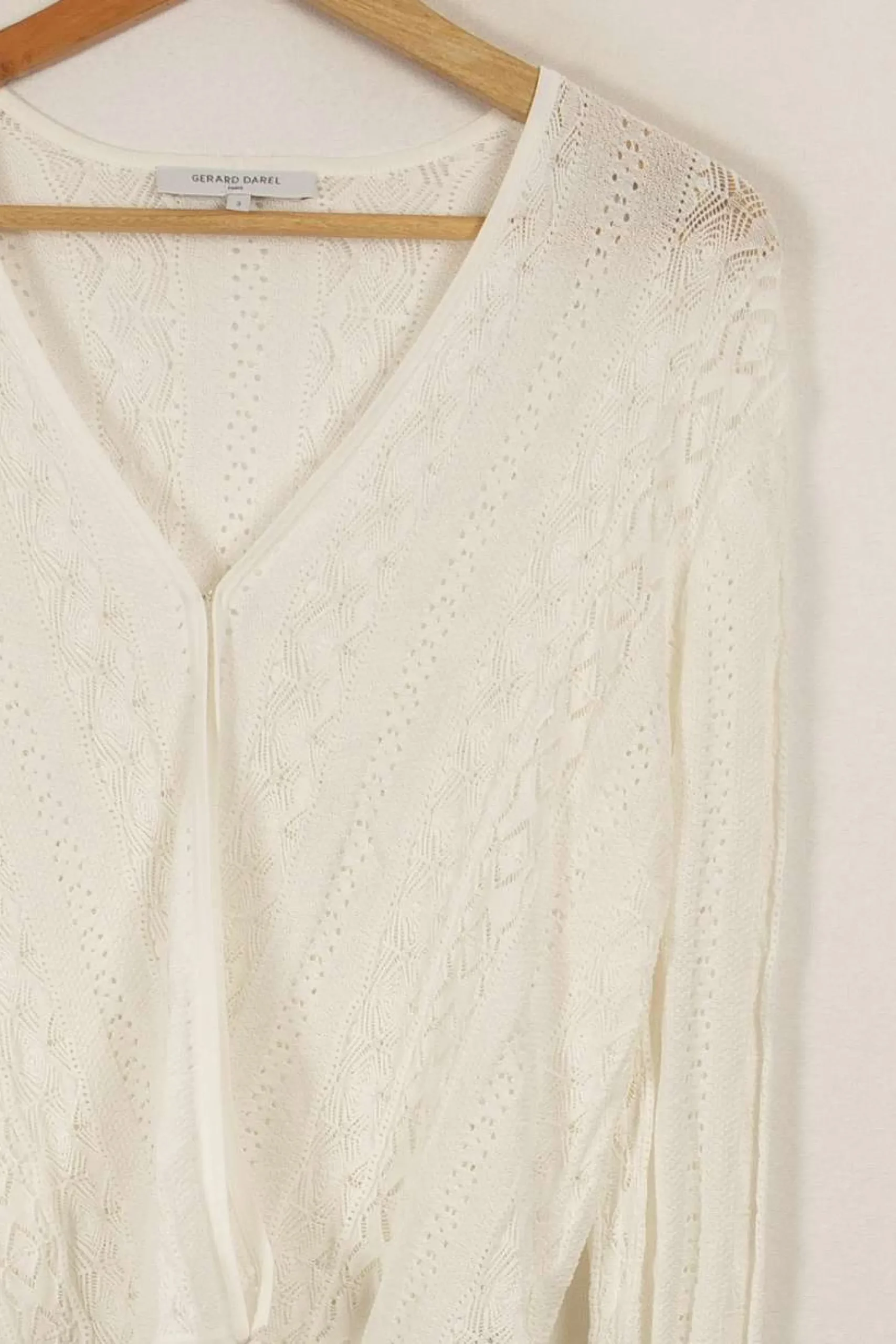 New Gerard Darel Cardigan blanc - Taille L/40 Marron