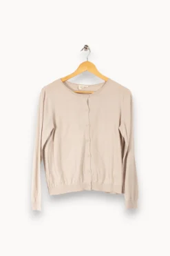 New American Vintage Cardigan court gris - S / 36 Beige