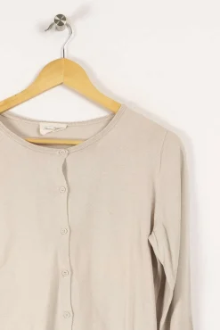 New American Vintage Cardigan court gris - S / 36 Beige