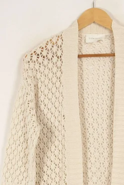 Hot Sud express Cardigan en maille - Taille S/36 Beige
