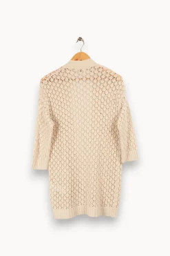 Hot Sud express Cardigan en maille - Taille S/36 Beige