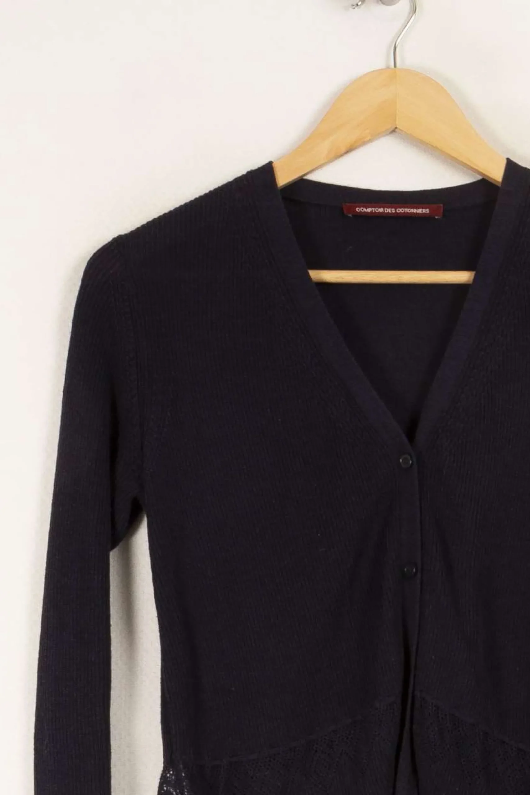 Shop Comptoir des Cotonniers Cardigan léger foncé - Taille M/38 Bleu