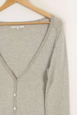 Shop Sud express Cardigan léger - Taille S/36 Gris