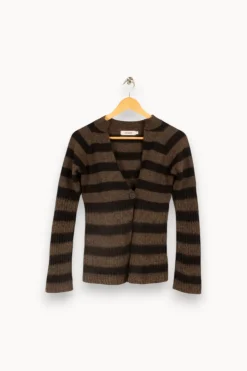 Flash Sale Comptoir des Cotonniers Cardigan rayé - Taille S/36 Marron