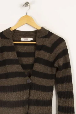 Flash Sale Comptoir des Cotonniers Cardigan rayé - Taille S/36 Marron