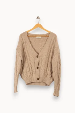 Flash Sale Bérénice Cardigan torsadé - Taille S/36 Beige