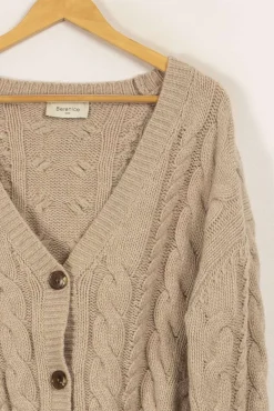 Flash Sale Bérénice Cardigan torsadé - Taille S/36 Beige