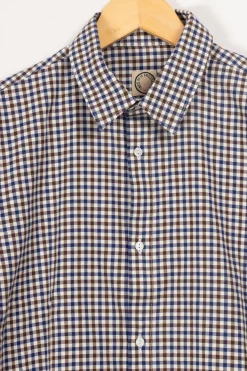 Fashion Ines de la Fressange Paris Chemise à carreaux bleus et marrons - S Multicolore
