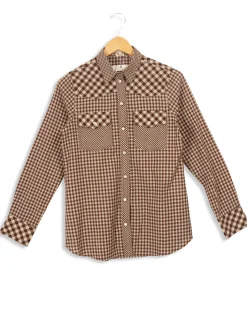 Shop Ines de la Fressange Paris Chemise à carreaux s - 36 Marron