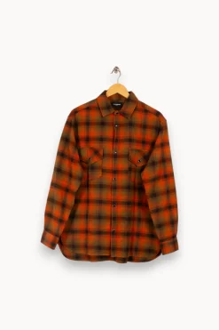 Store The Kooples Chemise à carreaux orange et vert - Taille S/36 Multicolore
