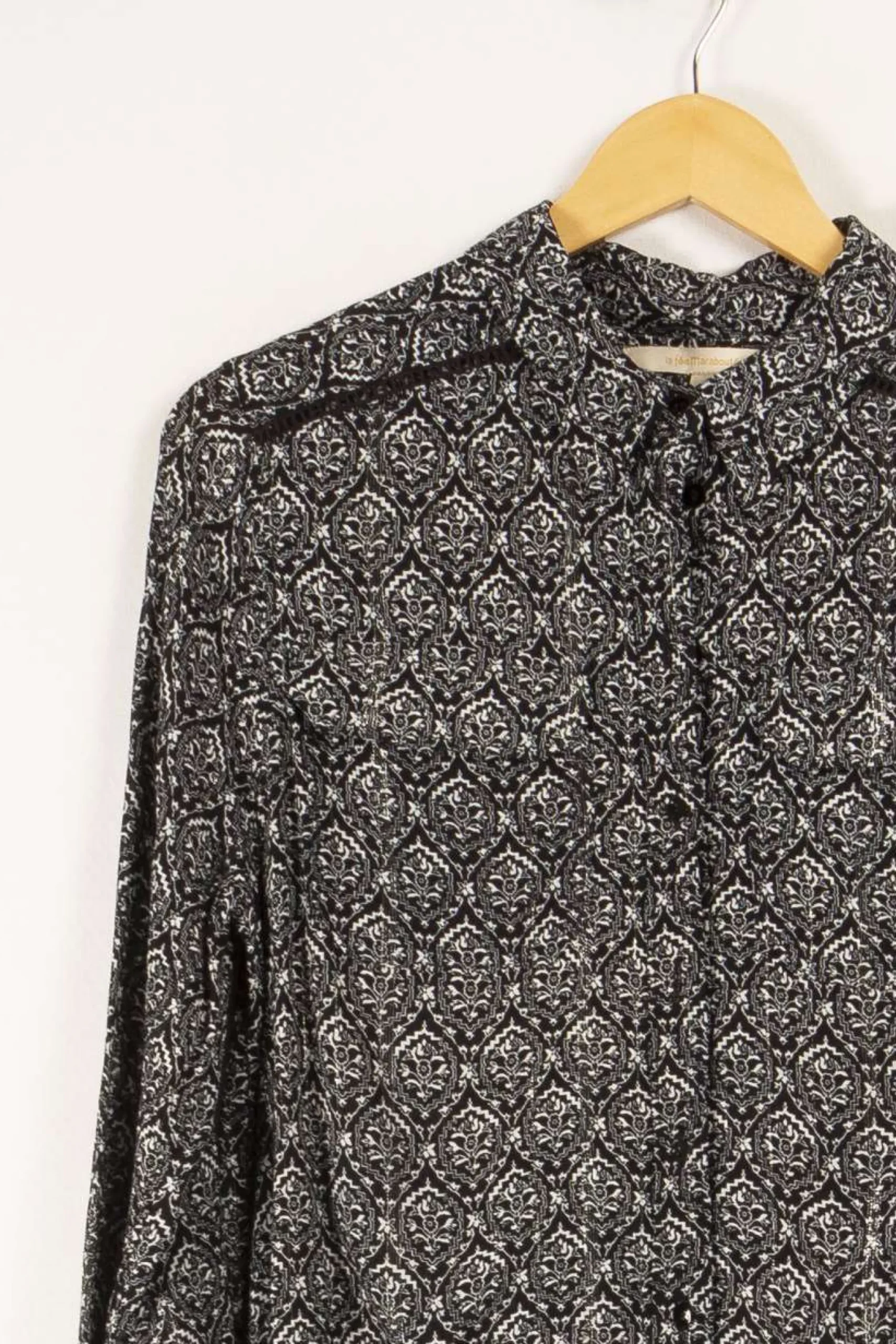 New La Fée Maraboutée Chemise à imprimé azuleros - M/38 Noir
