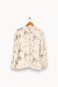 Cheap La Fée Maraboutée Chemise à imprimé hivernal - M/38 Beige