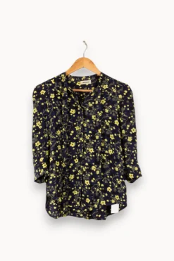 Clearance Zadig&Voltaire Chemise à motifs e et jaune - Taille S/36 Bleu