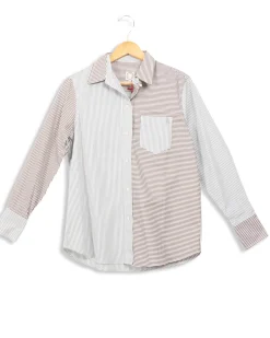 Hot Ines de la Fressange Paris Chemise à rayures es et grises - 36 Bleu