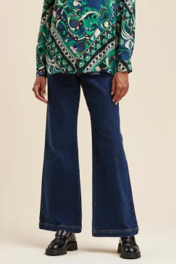 Clearance La Fée Maraboutée Chemise ample en viscose Ecovero à imprimé foulard - S/36 Vert