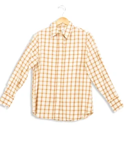 Hot Ines de la Fressange Paris Chemise à carreaux marrons - 36 Beige