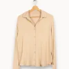 New Majestic Filatures Chemise pailletée - Taille S/36 Beige