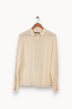Outlet Comptoir des Cotonniers Chemise semi-transparente - Taille XL/42 Beige