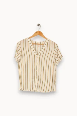Sale I.Code Chemise he rayée - Taille M/38 Blanc