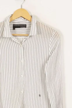 Fashion The Kooples Chemise he rayée - Taille M/38 Blanc