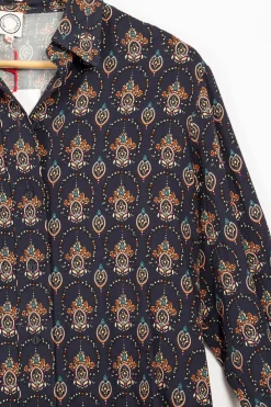 Store Ines de la Fressange Paris Chemise marine à motifs Multicolores - 36 Bleu