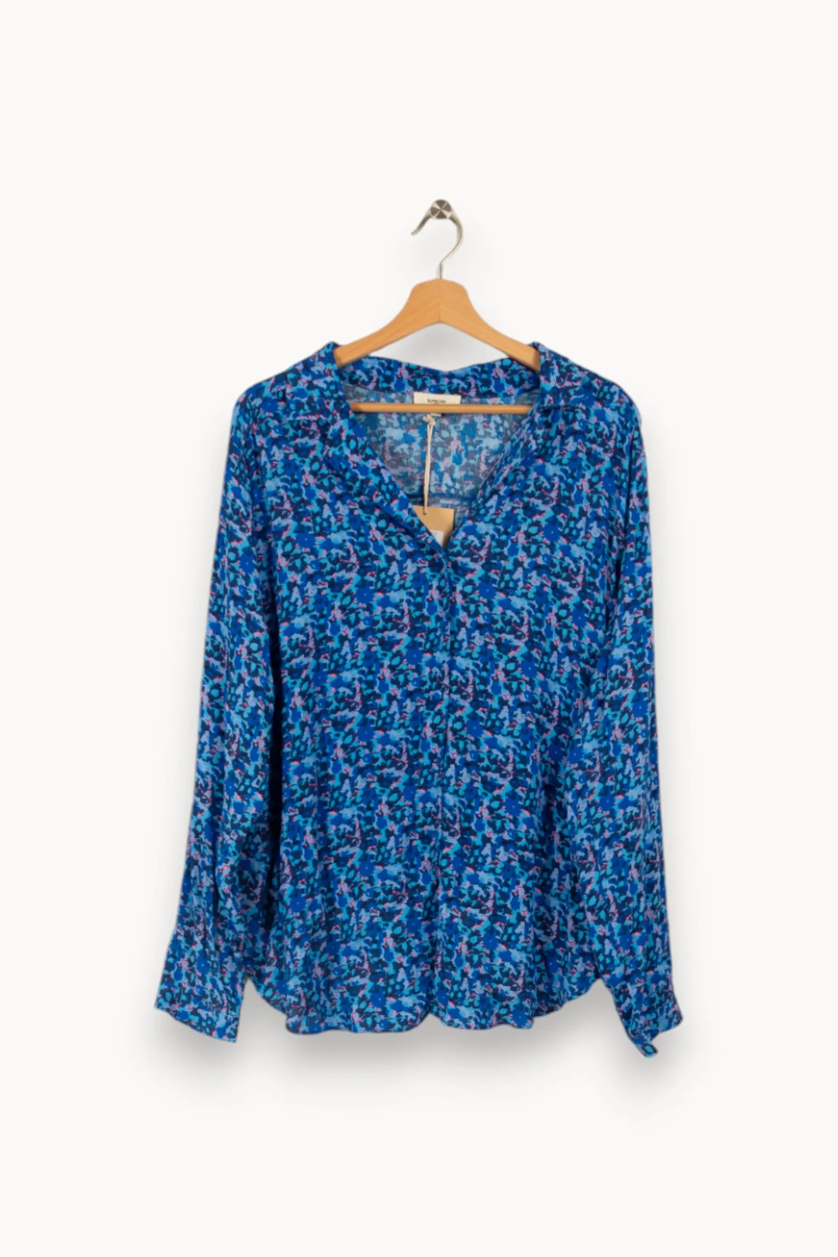 Best Suncoo Chemise e à motifs - Taille XL/42 Bleu