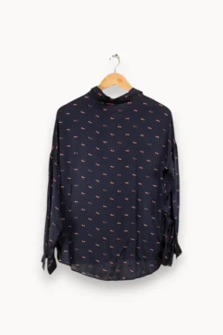 Store One Step Chemise e à motifs de nœuds roses - Taille L/40 Bleu