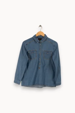 Shop Bérénice Chemise e - Taille S/36 Bleu