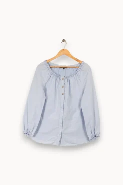 Clearance Maje Chemise e avec détails - Taille L/40 Bleu