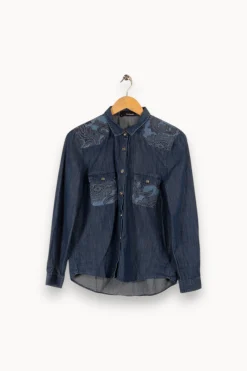 Online The Kooples Chemise e avec détails - Taille M/38 Bleu