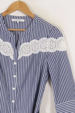 Flash Sale Gerard Darel Chemise e et blanche - Taille M/38 Bleu