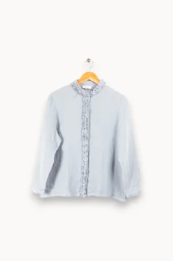 Hot Laura Laval Chemise Clementine gaze de coton - S/36 bleu