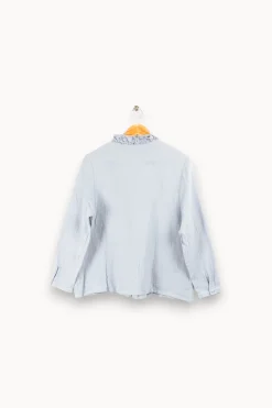 Hot Laura Laval Chemise Clementine gaze de coton - S/36 bleu