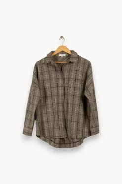 Sale Suncoo Chemise e à carreaux - Taille M/38 Gris