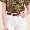 Hot La Fée Maraboutée Chemise imprimée en coton biologique - S/36 Vert