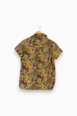 Hot La Fée Maraboutée Chemise imprimée en coton biologique - S/36 Vert