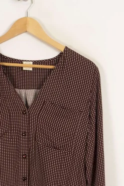New Des petits hauts Chemise à pois - Taille M/38 Marron