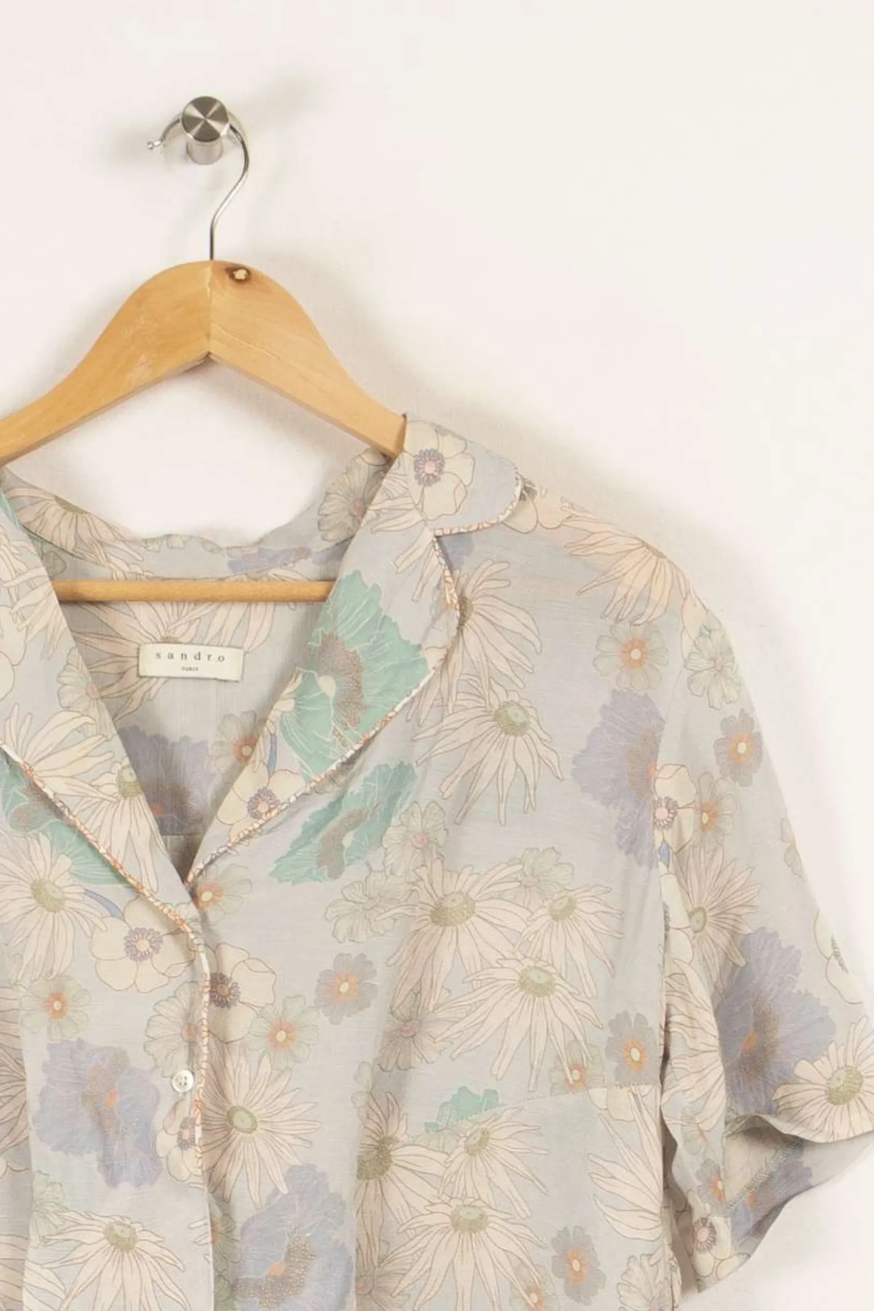 New Sandro Chemise pastel - Taille L/40 Multicolore