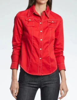 Clearance Ines de la Fressange Paris Chemise Myrna - 34 Rouge