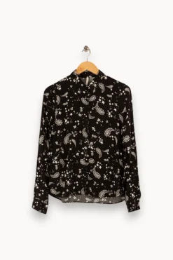 Fashion I.Code Chemise e à motifs - Taille S/36 Noir