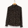 Discount IKKS Chemise e à motifs - Taille M/38 Noir