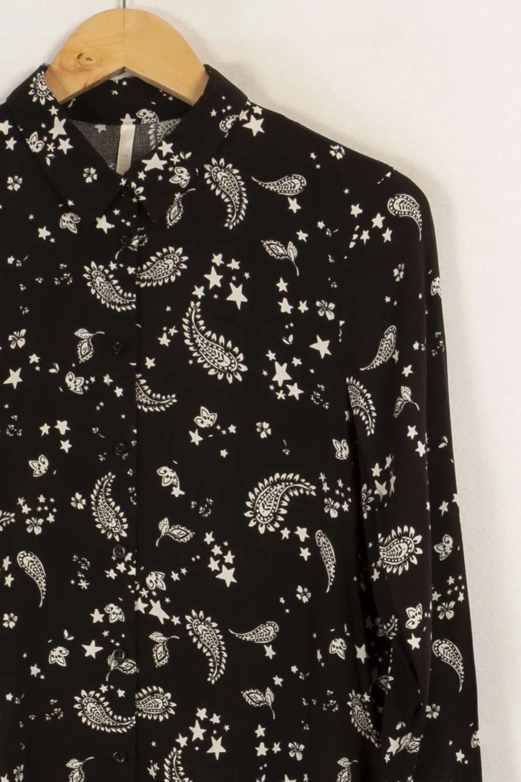 Fashion I.Code Chemise e à motifs - Taille S/36 Noir