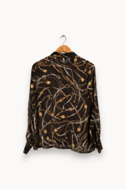 Sale Opullence Chemise e à motifs - Taille M/38 Noir