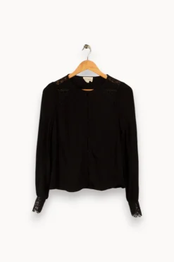 Outlet Sézane Chemise e - Taille S/36 Noir