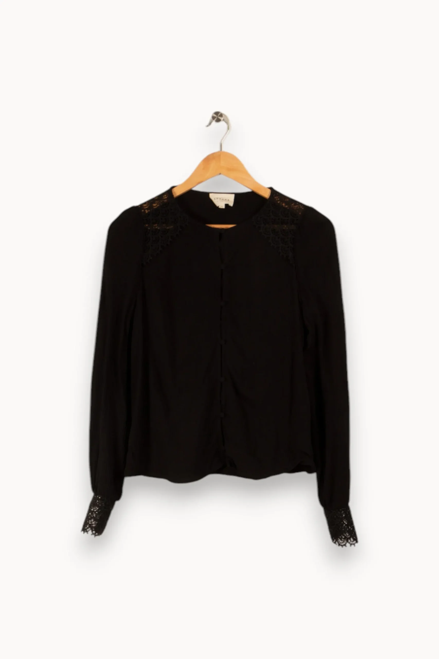 Outlet Sézane Chemise e - Taille S/36 Noir