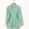 Shop Léon & Harper Chemise rayée e - Taille S/36 Vert