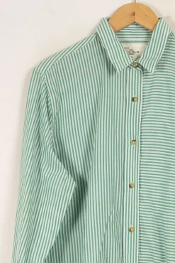 Shop Léon & Harper Chemise rayée e - Taille S/36 Vert