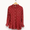 Fashion Bizance Chemise à motifs - Taille S/36 Rouge